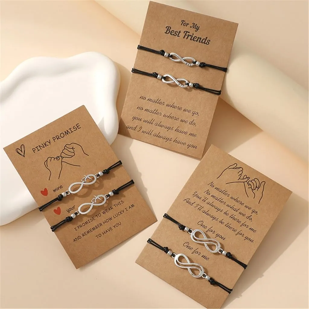 1 Pair Handmade Bracelet Adjustable Rope Bracelet Friendship Bracelets Cotton Anklets Suitable for Various Occasion
