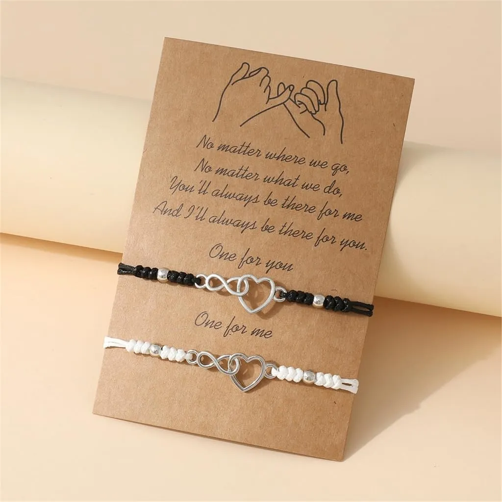 1 Pair Handmade Bracelet Adjustable Rope Bracelet Friendship Bracelets Cotton Anklets Suitable for Various Occasion