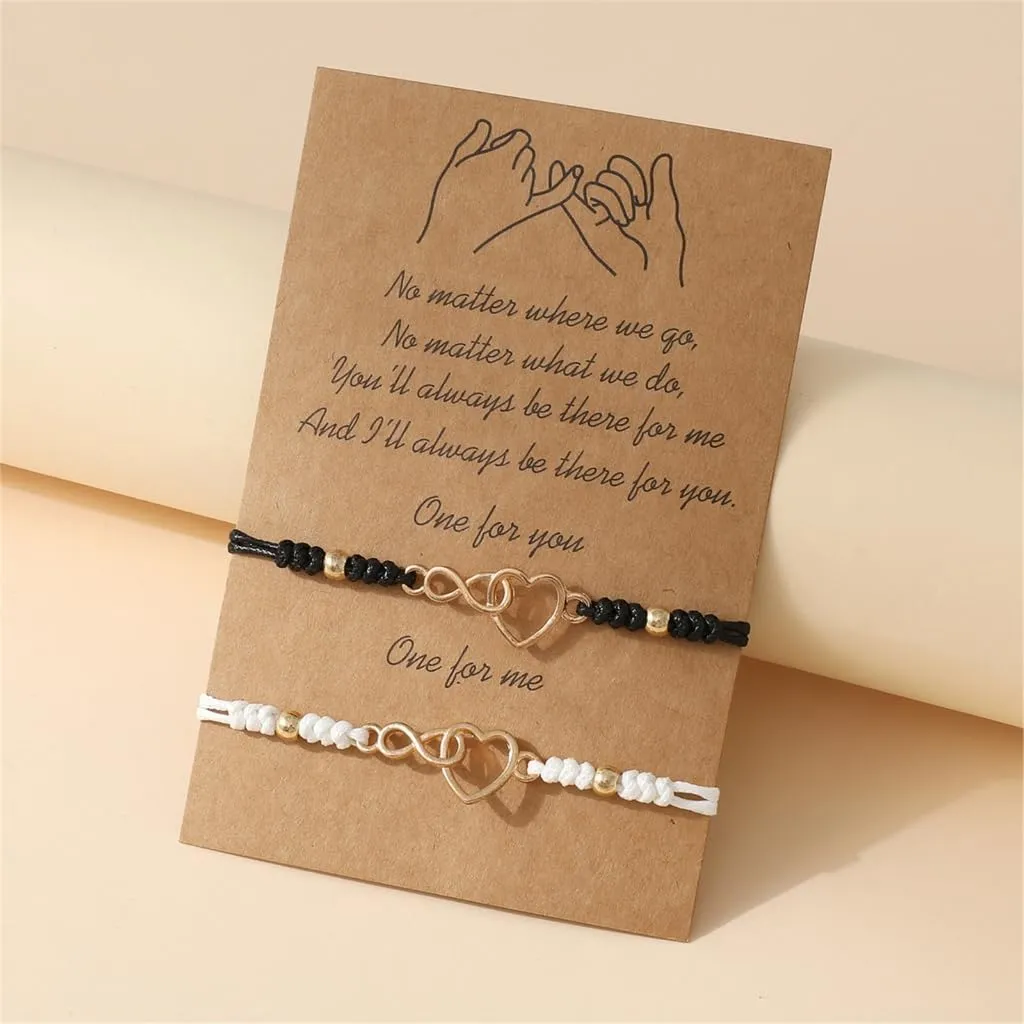 1 Pair Handmade Bracelet Adjustable Rope Bracelet Friendship Bracelets Cotton Anklets Suitable for Various Occasion