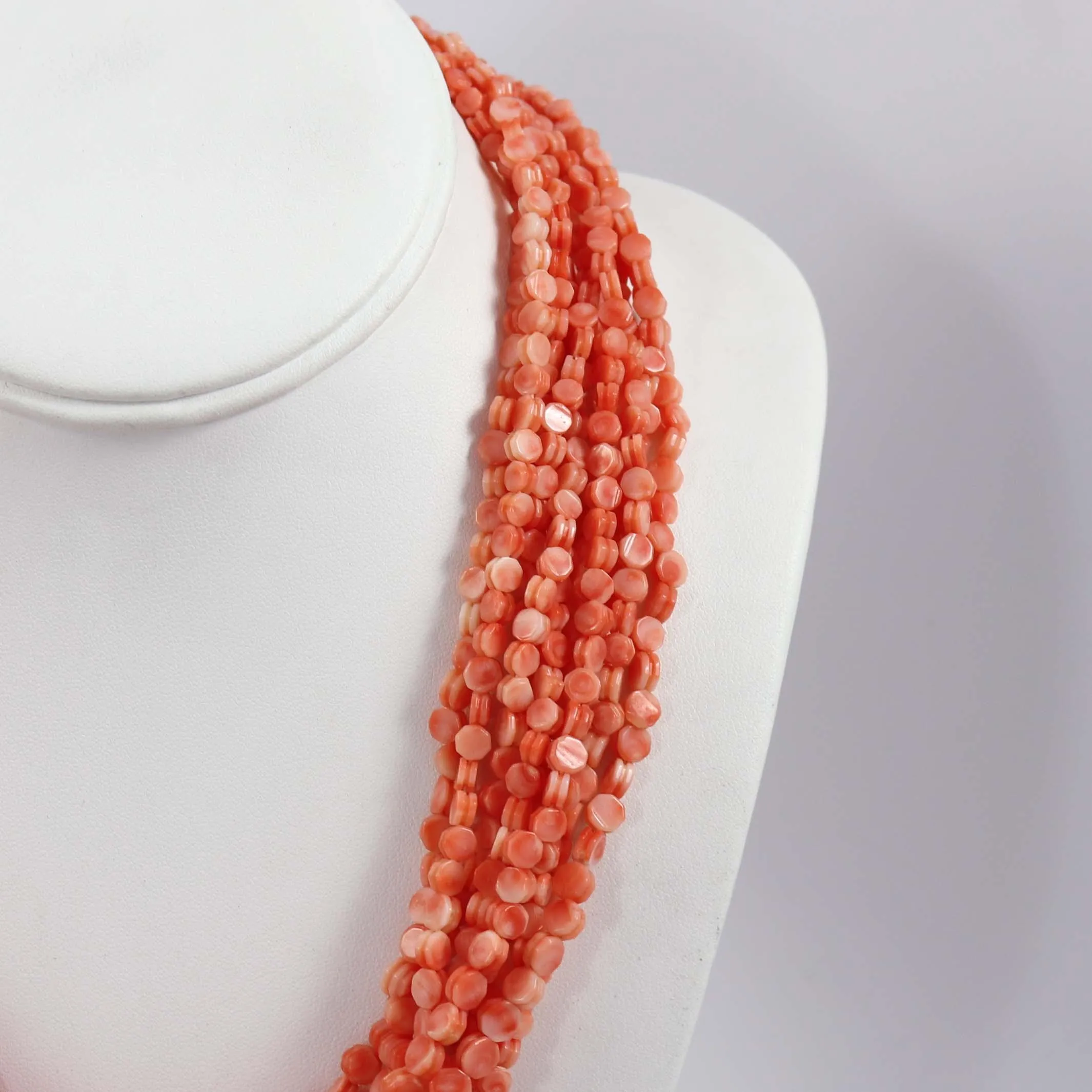 1980s Pink Coral Necklace