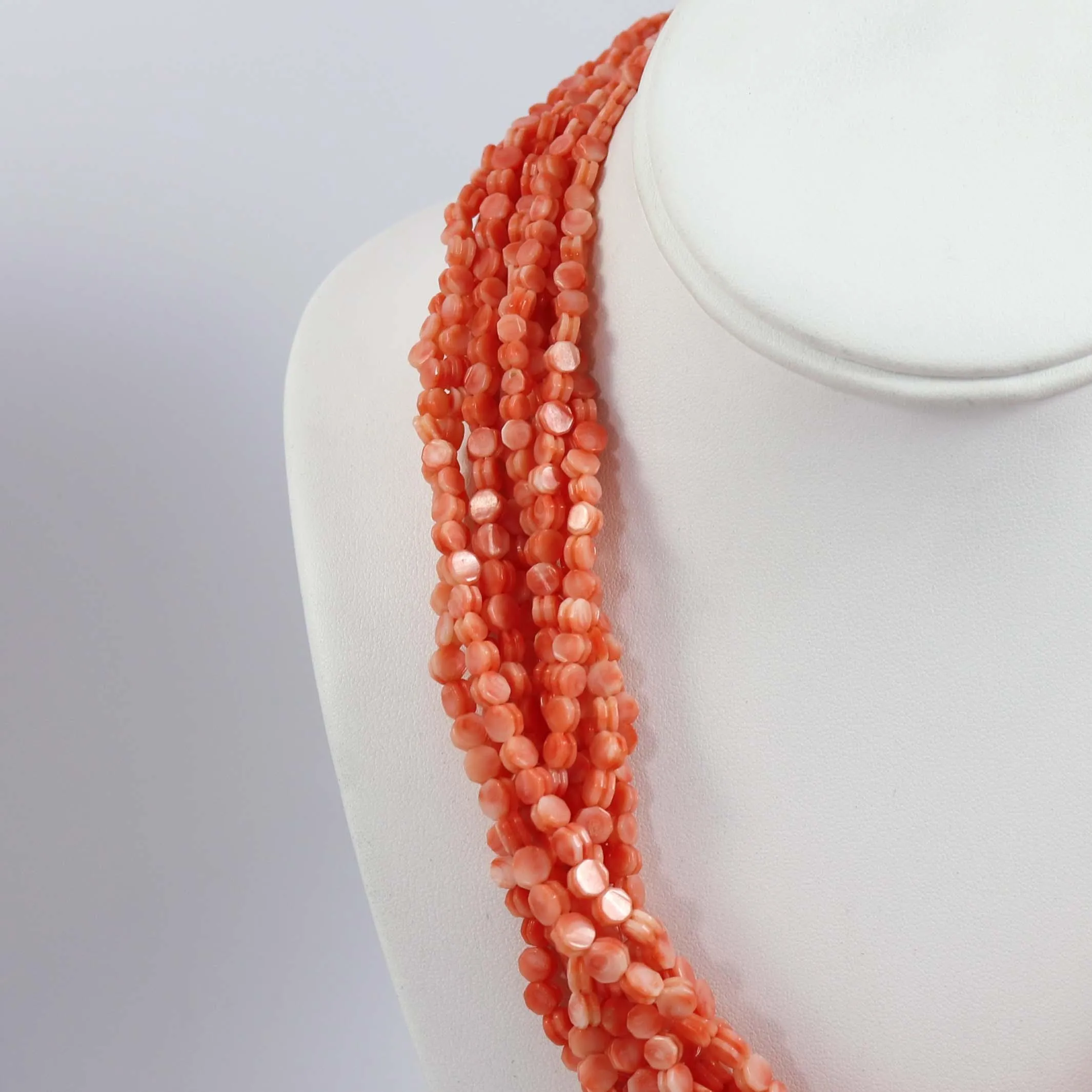 1980s Pink Coral Necklace