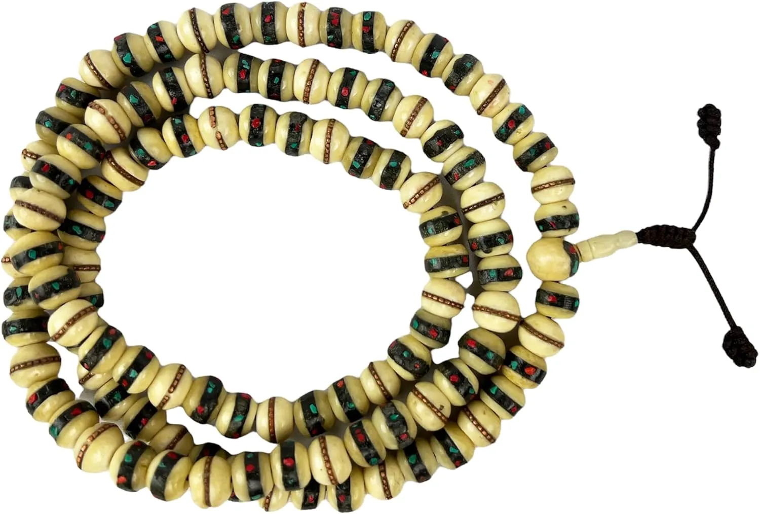 Agan Traders Women's 2025 Meditation Prayer Beads Necklace Healing Power Tibetan Buddhist Wrist Japa Mala