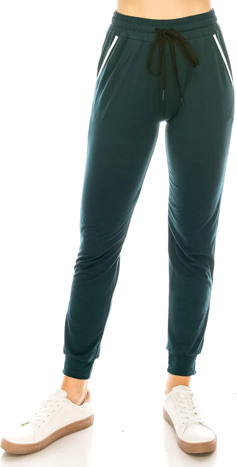 ALWAYS Women Joggers Casual Sweatpants - Super Soft Light Comfy Lounge Striped Pants with Pockets