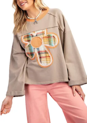 Argeousgor Women Oversized Graphic Sweatshirt Y2k Drop Shoulder Crewneck Long Sleeve Shirt Tops Vintage Sweater Jacket