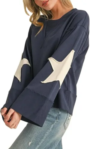 Argeousgor Women Oversized Graphic Sweatshirt Y2k Drop Shoulder Crewneck Long Sleeve Shirt Tops Vintage Sweater Jacket