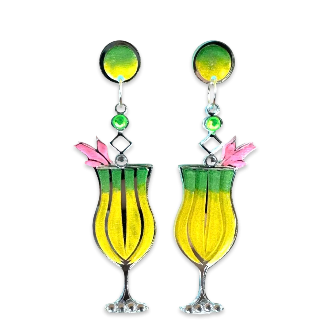 Art deco Pina Colada - Earrings