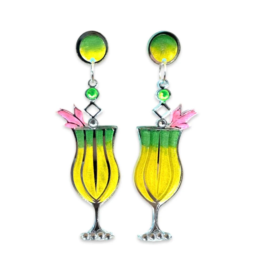 Art deco Pina Colada - Earrings