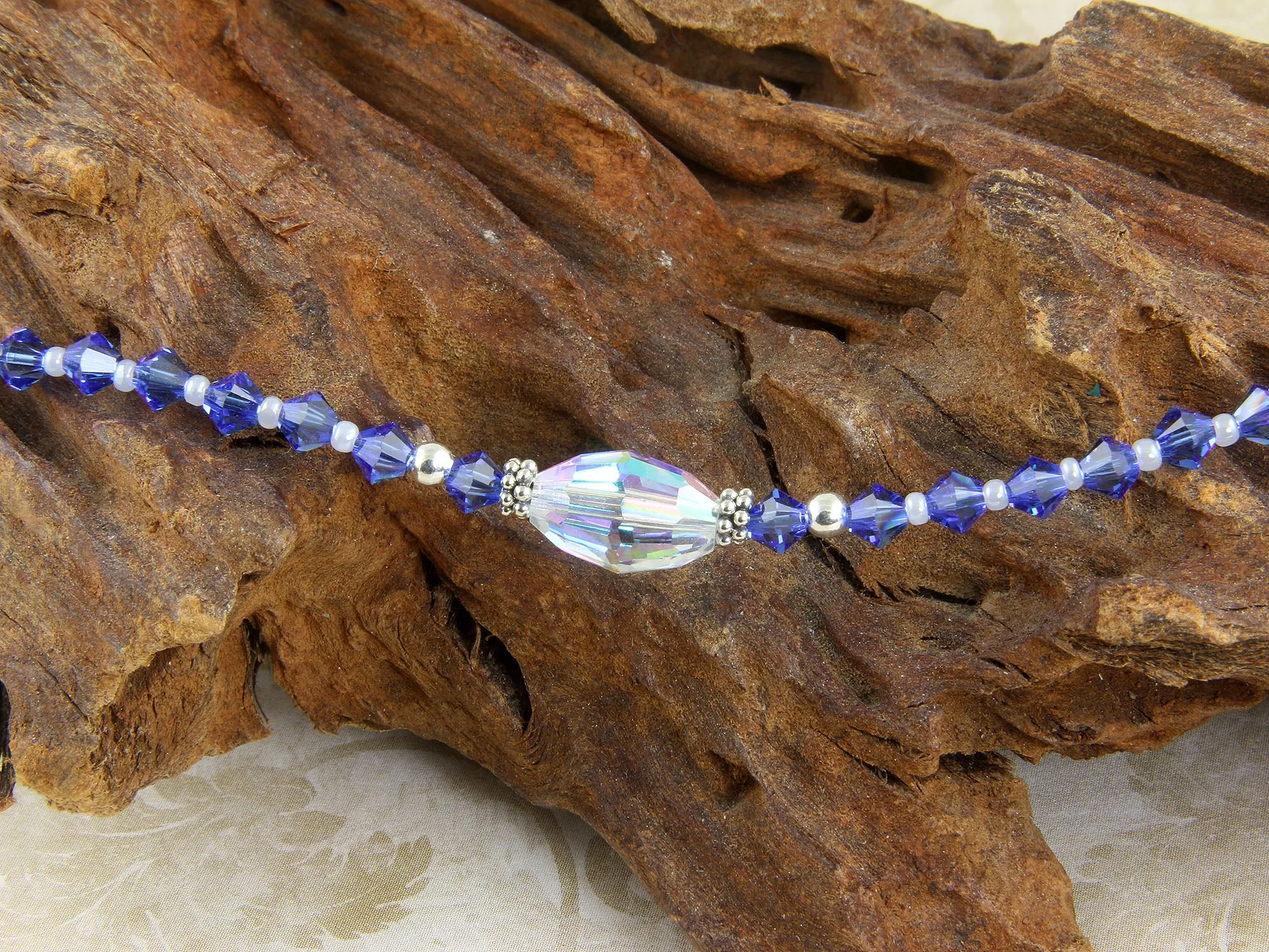 Atlantis - Something Blue Wedding Crystal Beaded Anklet