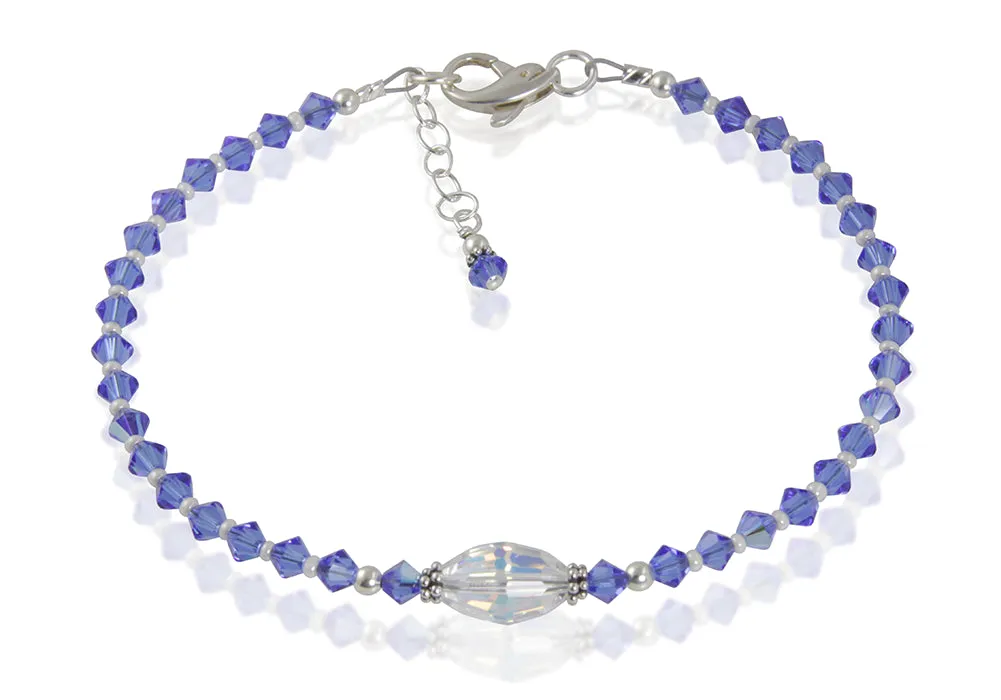 Atlantis - Something Blue Wedding Crystal Beaded Anklet
