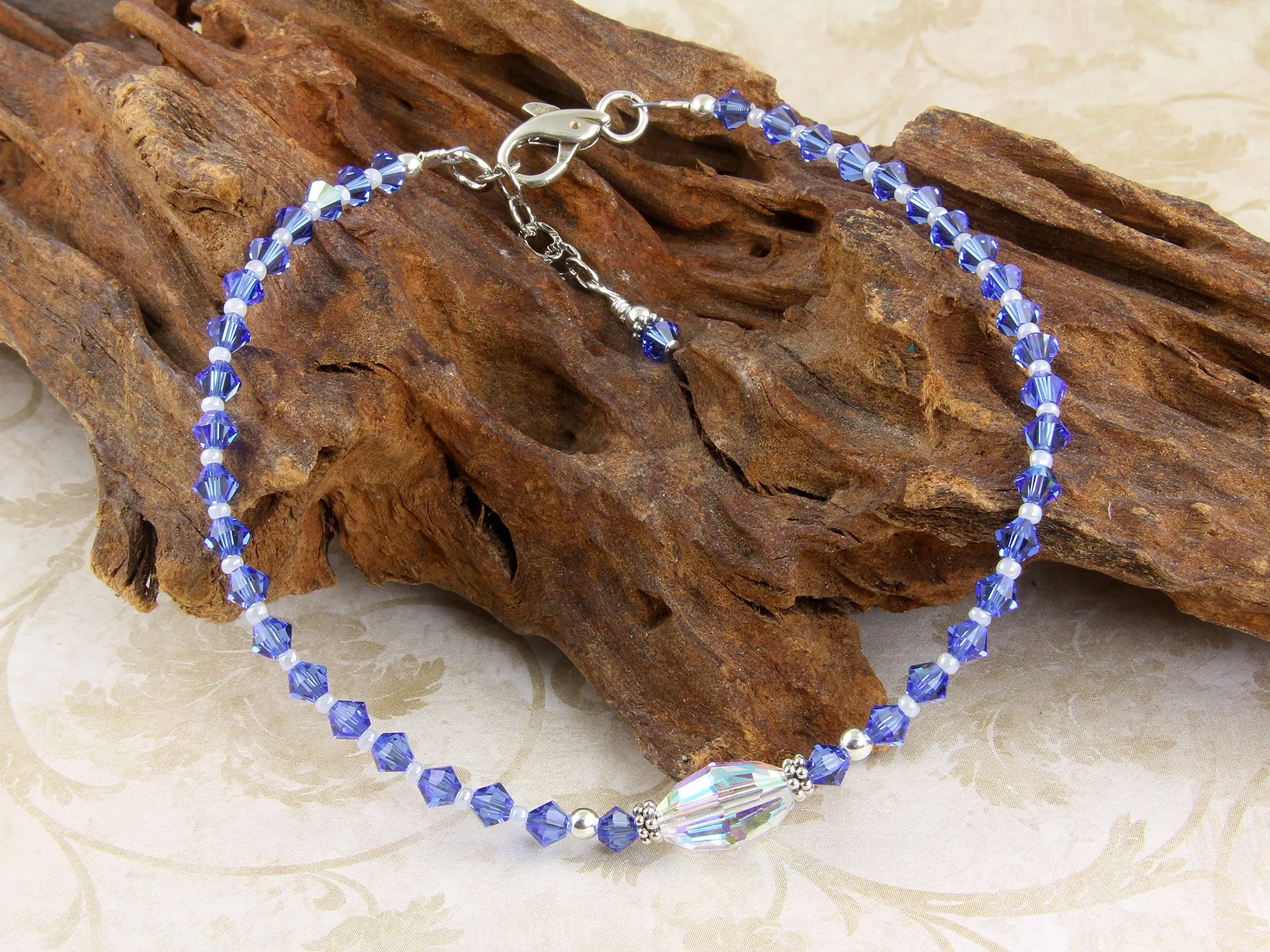 Atlantis - Something Blue Wedding Crystal Beaded Anklet