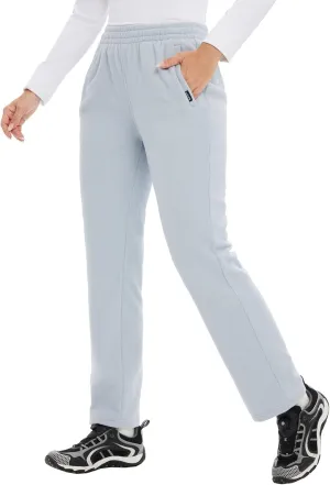 baleaf Women's Polar Fleece Pants Thermal Cold Winter Lightweight Elastic Waist Sweatpants with Pocket