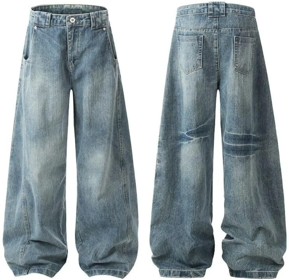 Barrel Baggy Jeans for Women Men Wide Leg Low Rise Jeans Loose Oversized Boyfriend Pants Aesthetic Clothes