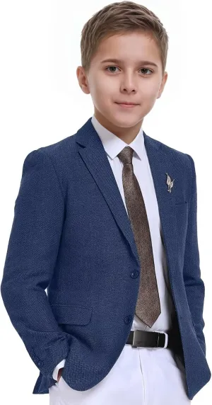 Boys Tweed Suit Blazer Herringbone Jacket Boy Sport Coats Slim Fit Retro Tuxedo Stylish Wedding Party Prom Homecoming