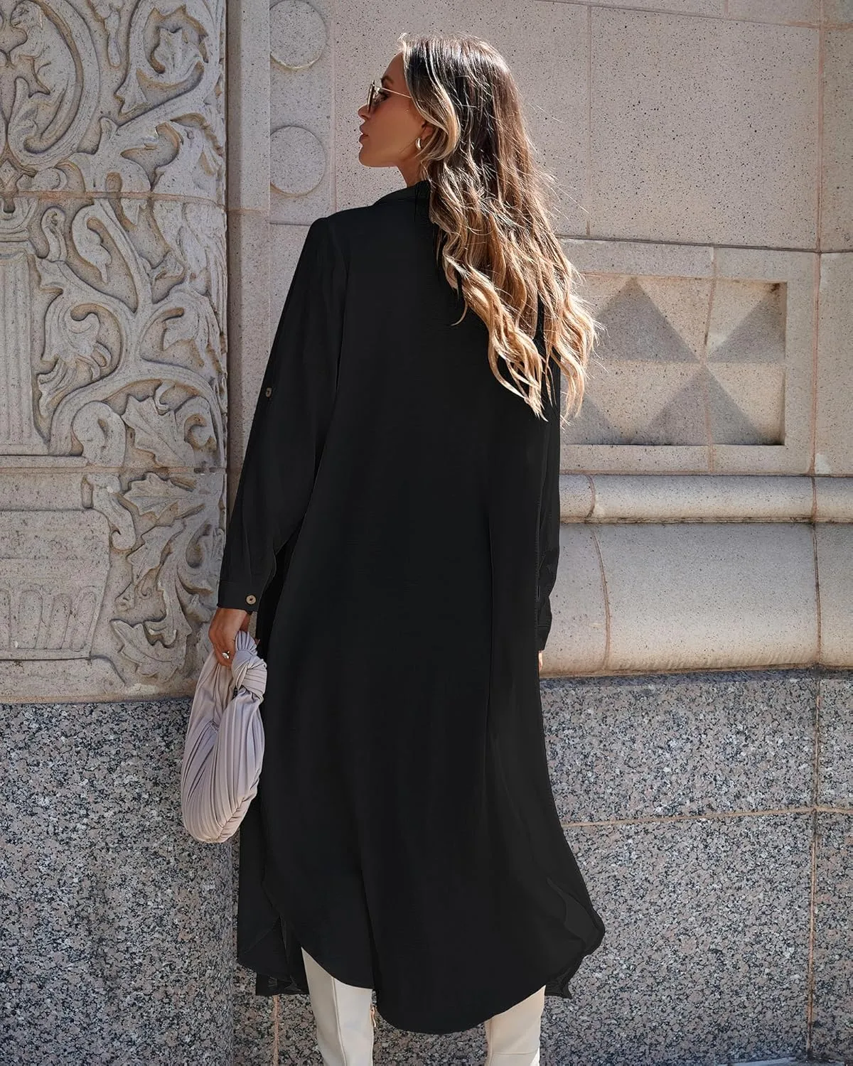 Bsubseach Swimsuit Coverup for Women 2025 Casual Dresses Button Down Beach Dress Long Kimonos Cardigans with Pockets