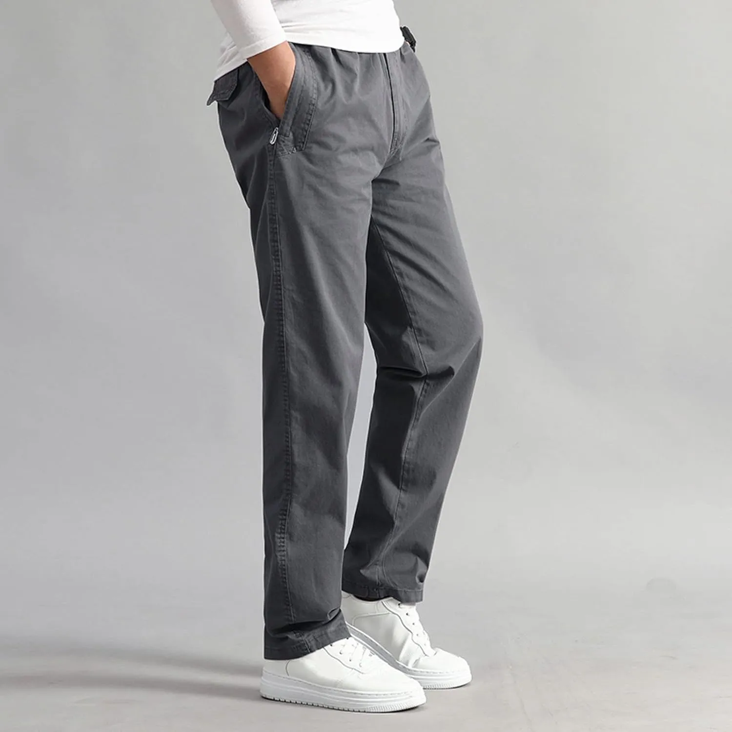 Cargo Pants for Men,Mens Pants Cargo Joggers with Pockets Fleece Sweatpants Casual Pant Chino Slim Fit Trousers