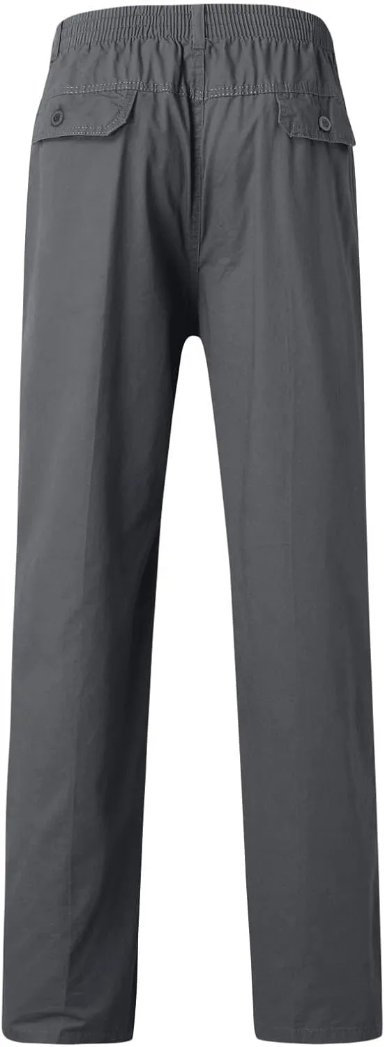 Cargo Pants for Men,Mens Pants Cargo Joggers with Pockets Fleece Sweatpants Casual Pant Chino Slim Fit Trousers