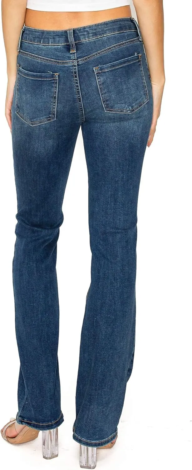 Celebrity Pink Women's Juniors Mid Rise Bootcut Jeans