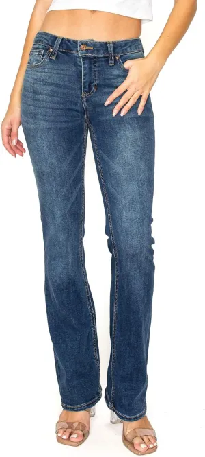 Celebrity Pink Women's Juniors Mid Rise Bootcut Jeans