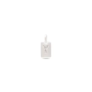 CHARM crystal Y pendant, silver-plated