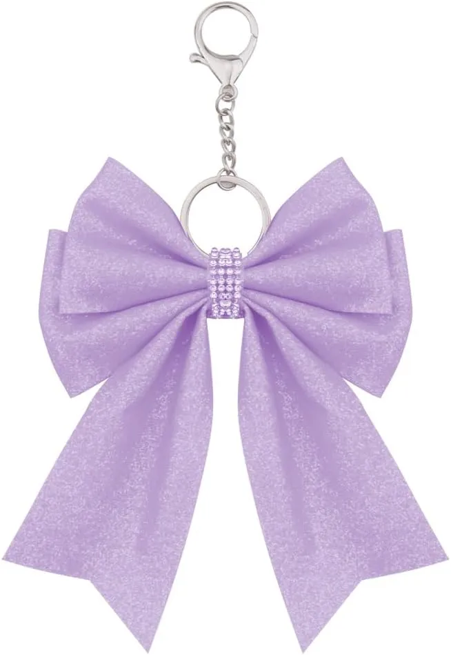 Cheer Bow Keychain for Girls Women Backapack Bag Charms Cheer Stuff Team Gifts for Women Girls Cheer Keychain Bow