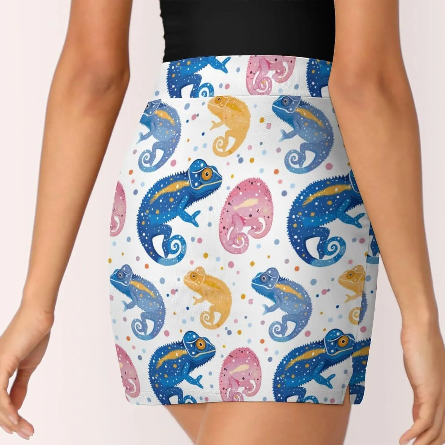 Colorful Illustration Flamingos Pattern Women's Athletic Skirts Light Proof A-line Trouser Skirt with Shorts Pockets
