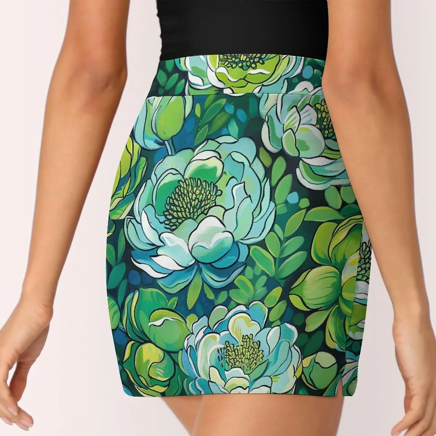 Colorful Illustration Flamingos Pattern Women's Athletic Skirts Light Proof A-line Trouser Skirt with Shorts Pockets