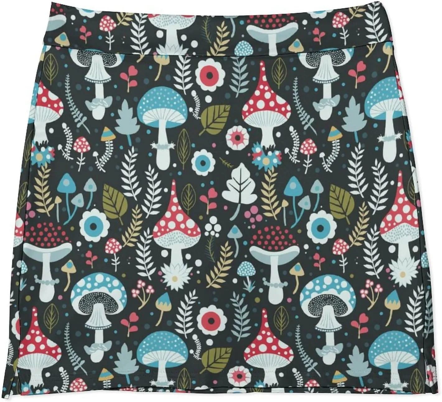 Cute White Polar Bear Women's Athletic Skirts Light Proof A-line Trouser Skirt with Shorts Pockets