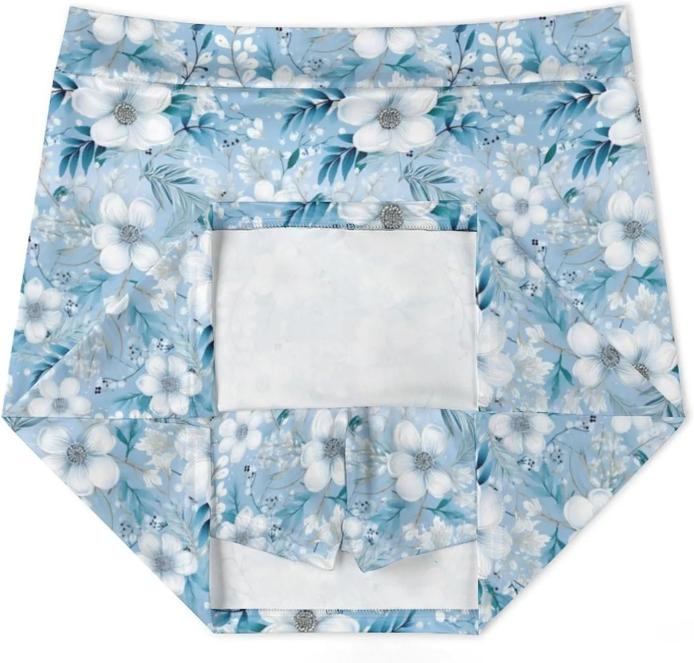 Cute White Polar Bear Women's Athletic Skirts Light Proof A-line Trouser Skirt with Shorts Pockets