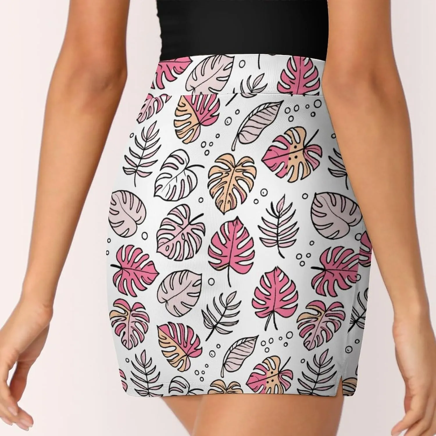Cute White Polar Bear Women's Athletic Skirts Light Proof A-line Trouser Skirt with Shorts Pockets
