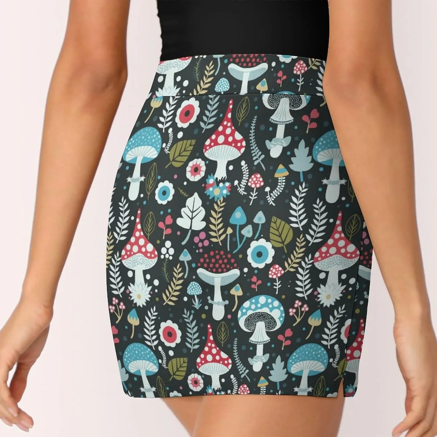 Cute White Polar Bear Women's Athletic Skirts Light Proof A-line Trouser Skirt with Shorts Pockets