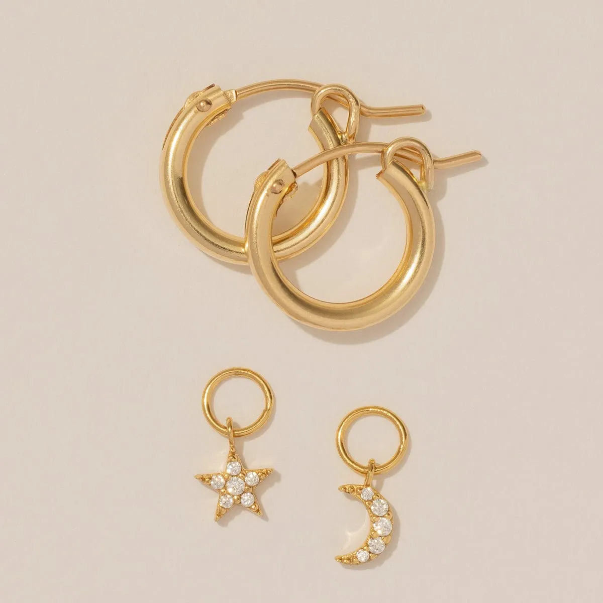 CZ Star Hoop Charm