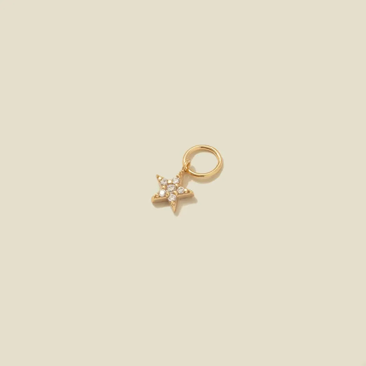 CZ Star Hoop Charm