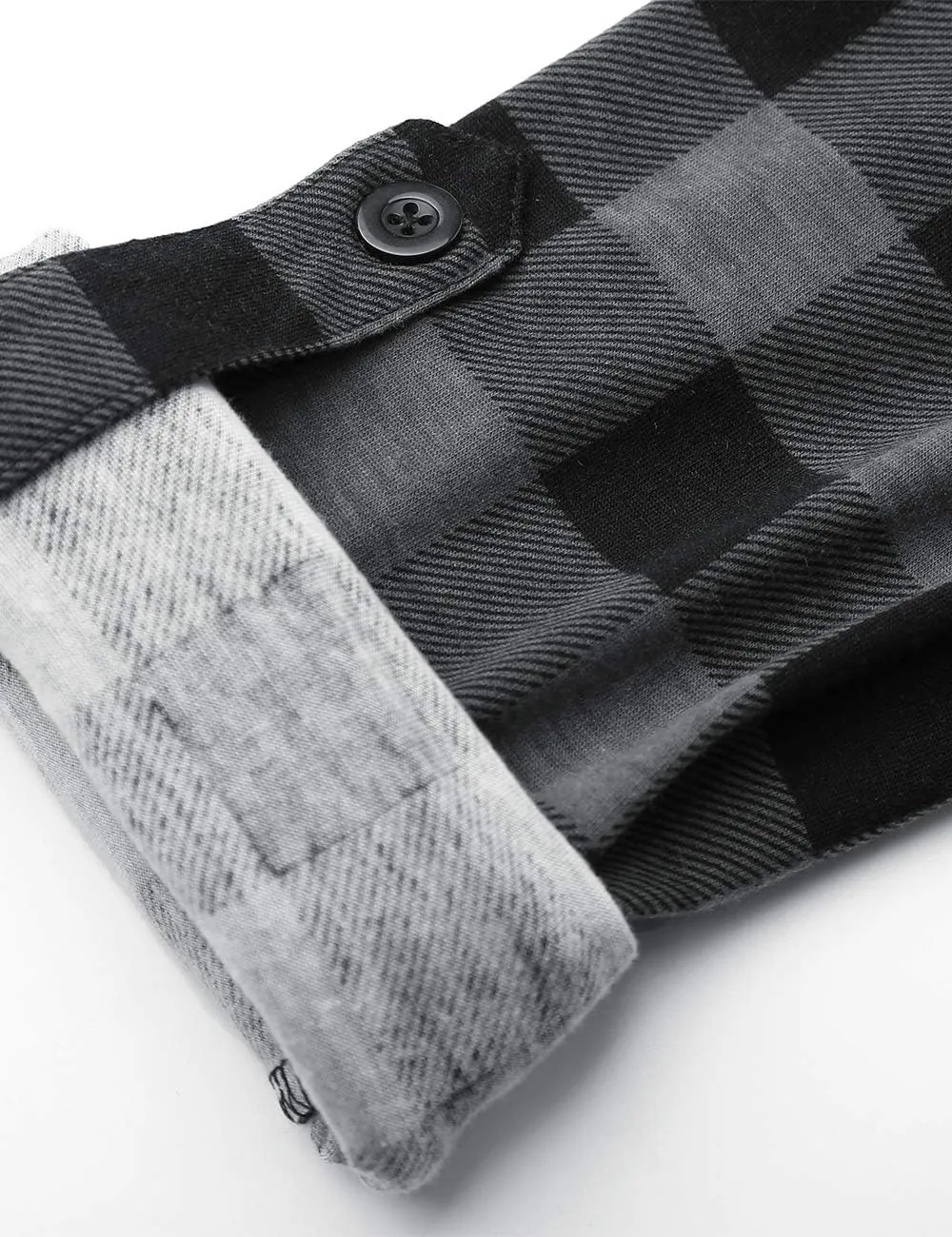 DJT Womens Soft Stretchy Knit Plaid Shirts Roll Up Long Sleeve Collared Button Down Blouses Tops