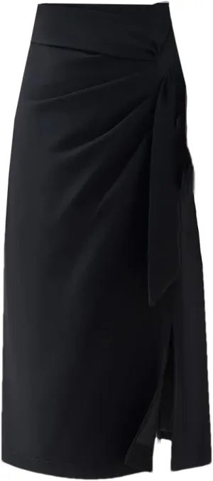 Dvbfufv Women Summer Fashion High Waist Solid Skirts Female Office Midi Skirts Ladies Formal Work Pencil Skirts