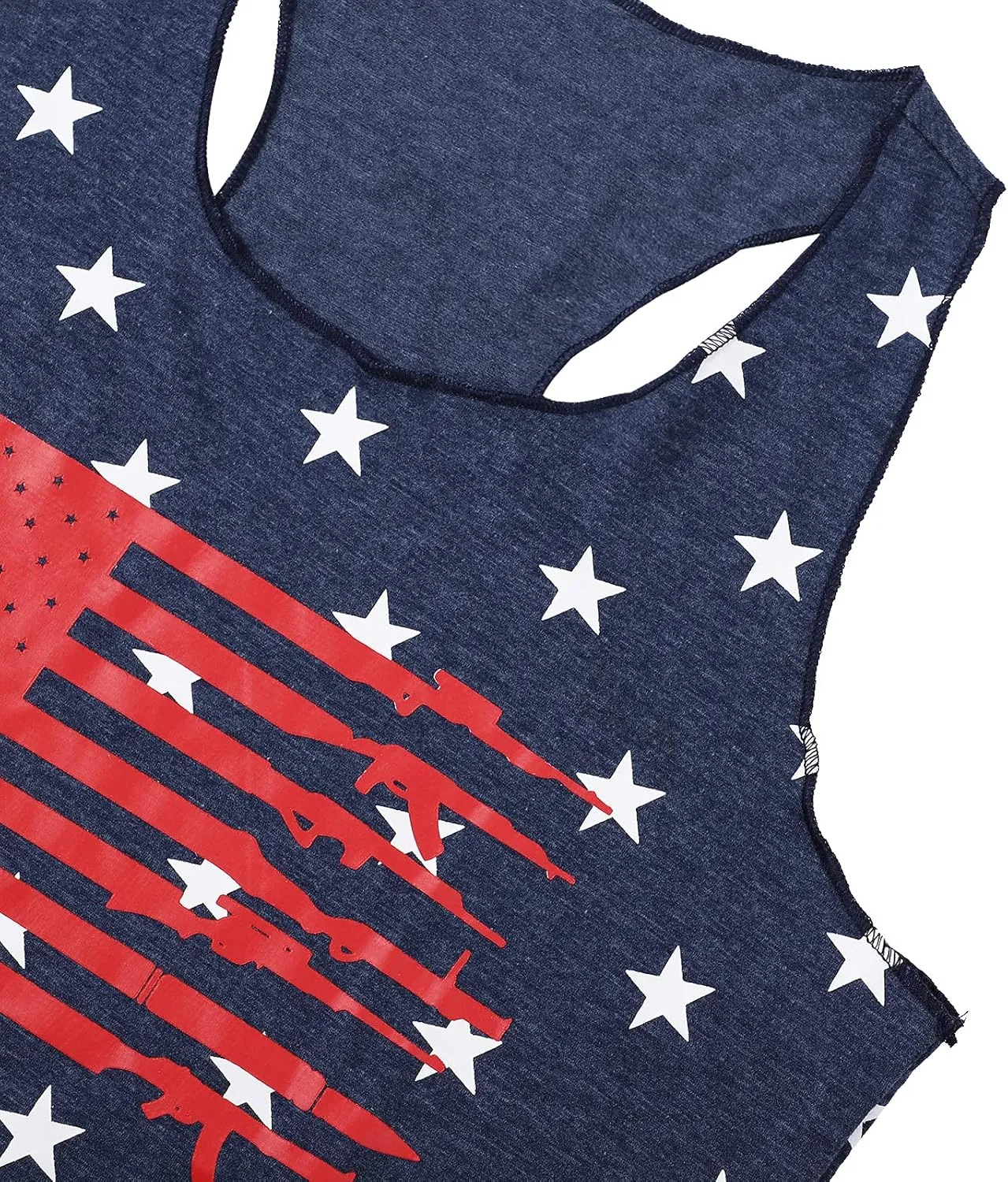 FAYALEQ American Flag Tank Tops Women USA Stars Stripes Sleeveless Vest 4th of July Patriotic Summer Tanks