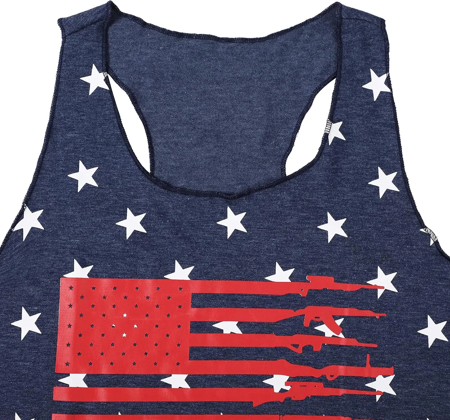 FAYALEQ American Flag Tank Tops Women USA Stars Stripes Sleeveless Vest 4th of July Patriotic Summer Tanks