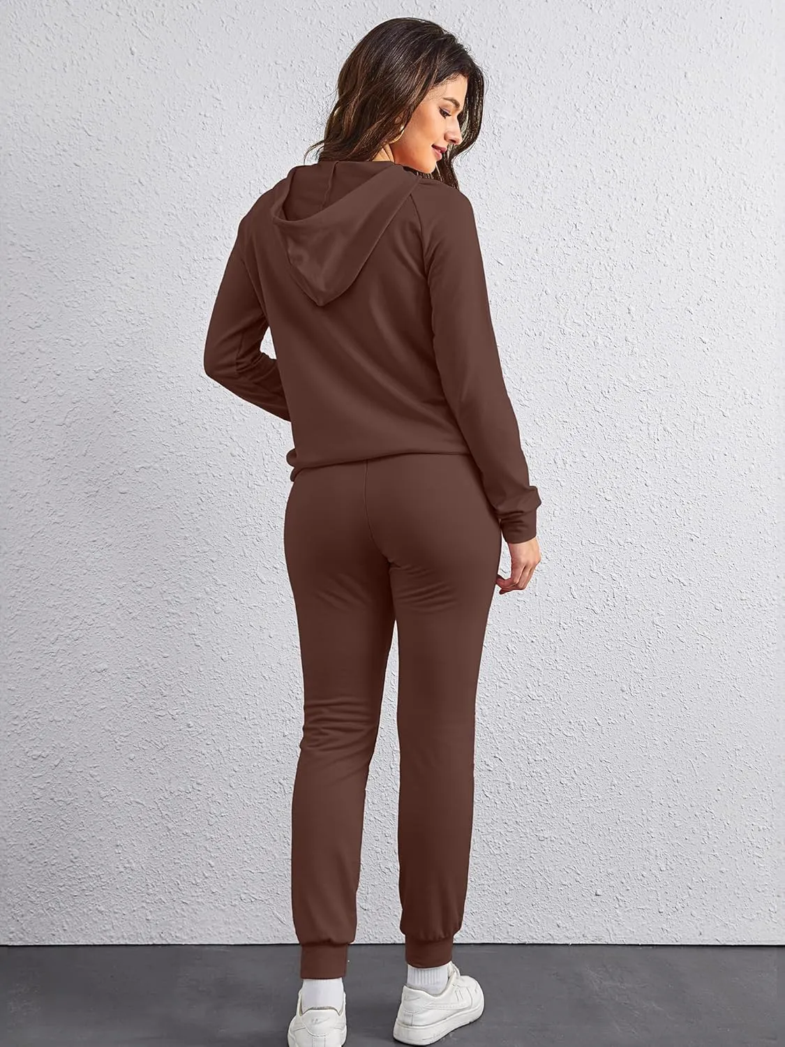 FUPHINE Women's Two Piece Outfits Sweatsuits Set Long Sleeve Pullover Hoodie and Jogger Sweatpants Tracksuit Lounge Sets