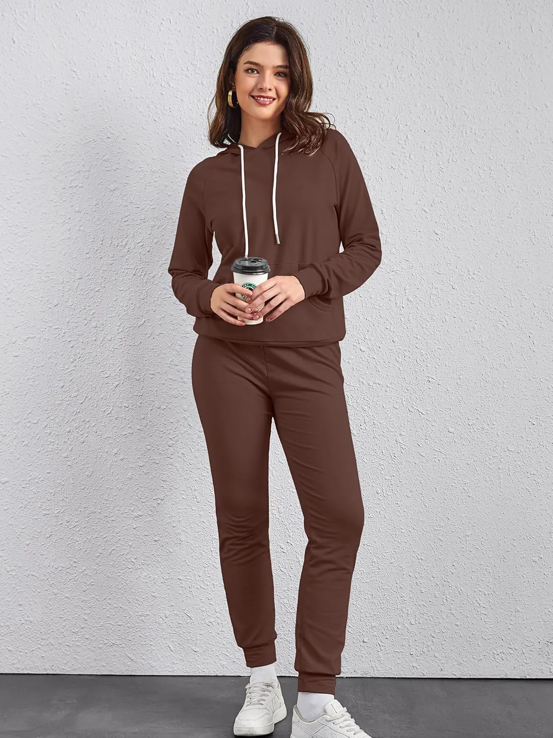 FUPHINE Women's Two Piece Outfits Sweatsuits Set Long Sleeve Pullover Hoodie and Jogger Sweatpants Tracksuit Lounge Sets