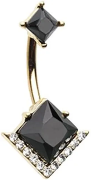 Golden Gatsby Art Deco WildKlass Belly Button Ring