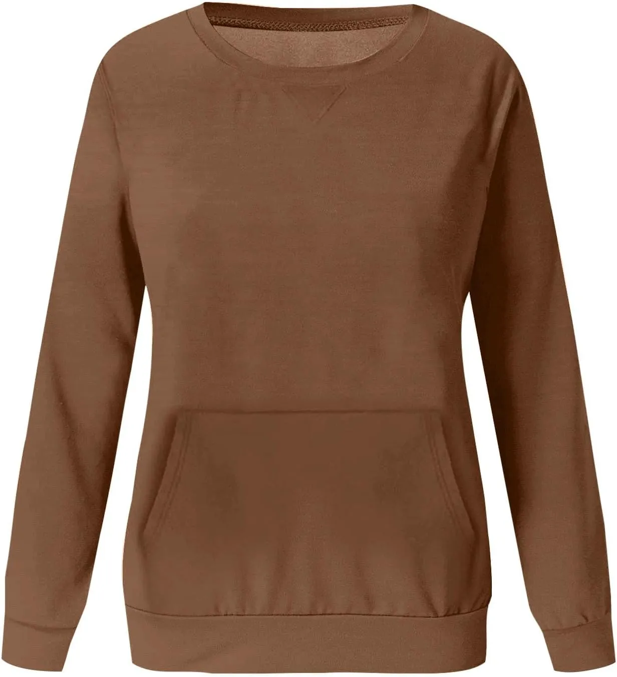 Gumipy Oversized Sweatshirt for Women Trendy Long Sleeve Crewneck Sweatshirts Sweater Casual Fleece Tunic Sweatshirts No Hood