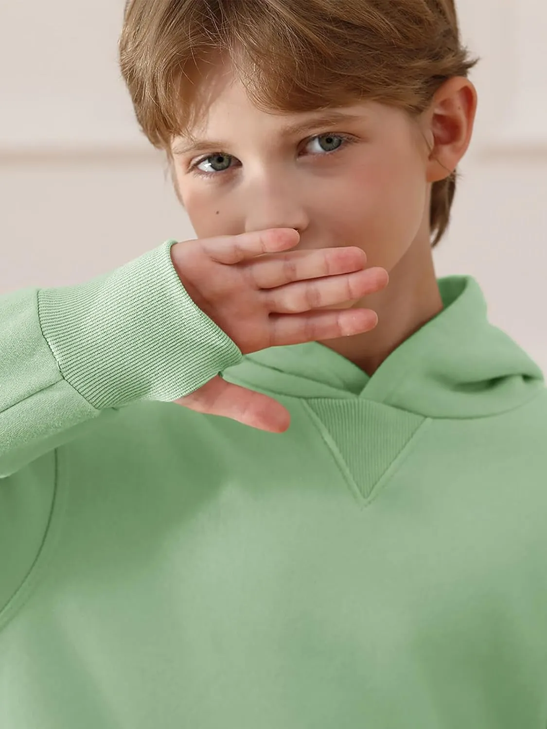 Haloumoning Boys' Fleece Hooded Sweatshirt Kids Long Sleeve Pullover Hoodies with Pocket 4-14Y