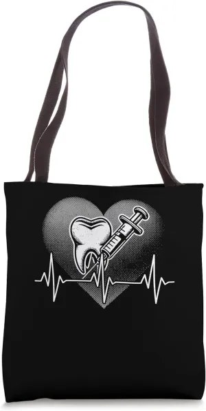 Heartbeat Dentist Doctor Dentistry Practice Tote Bag