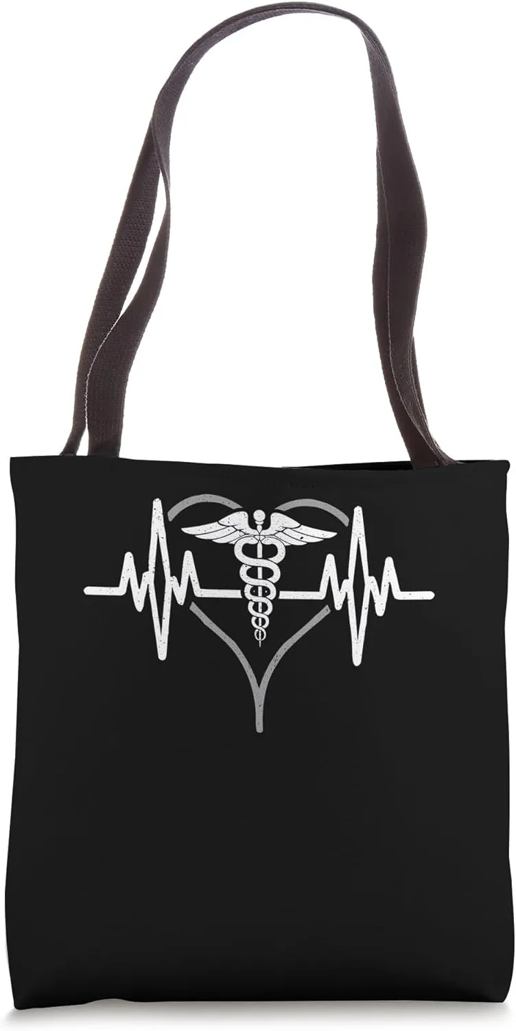 Heartbeat Nurse Pulse Care Doctor Medicine Tote Bag