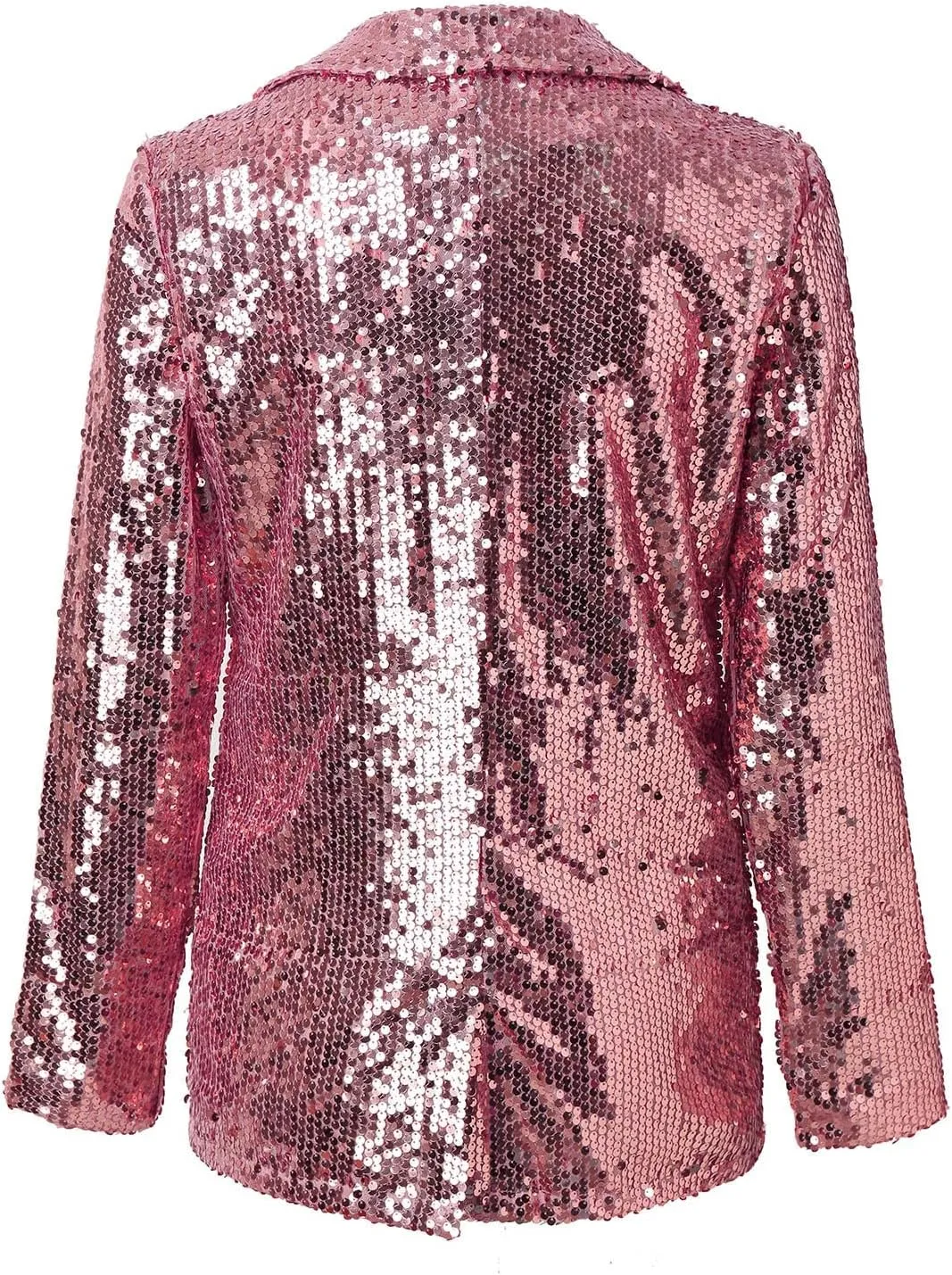 Helluva Boss Women's Sequin Jackets Open Front Blazer Shiny Jacket Casual Long Sleeve Sparkly Cardigan Coat