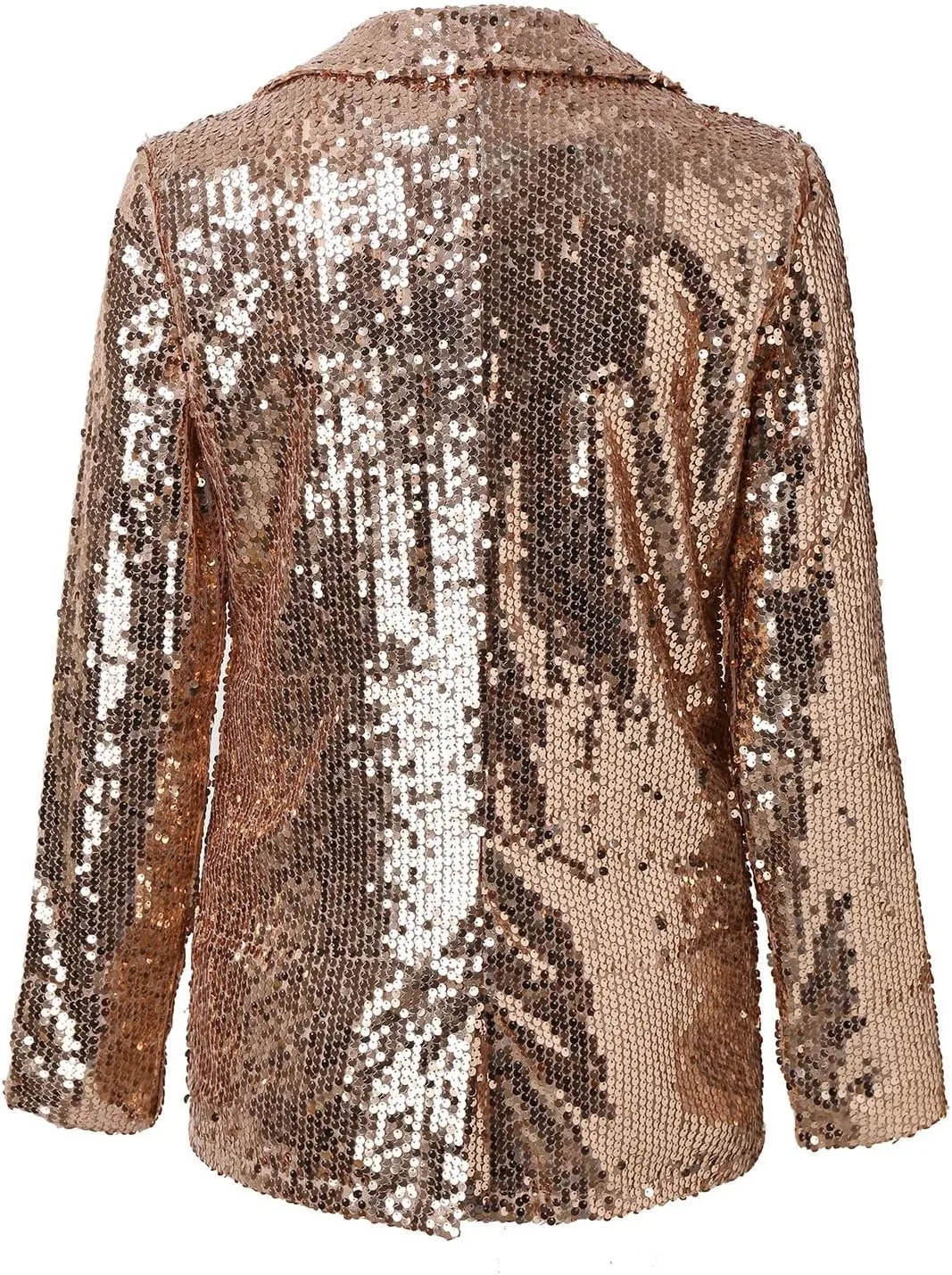 Helluva Boss Women's Sequin Jackets Open Front Blazer Shiny Jacket Casual Long Sleeve Sparkly Cardigan Coat