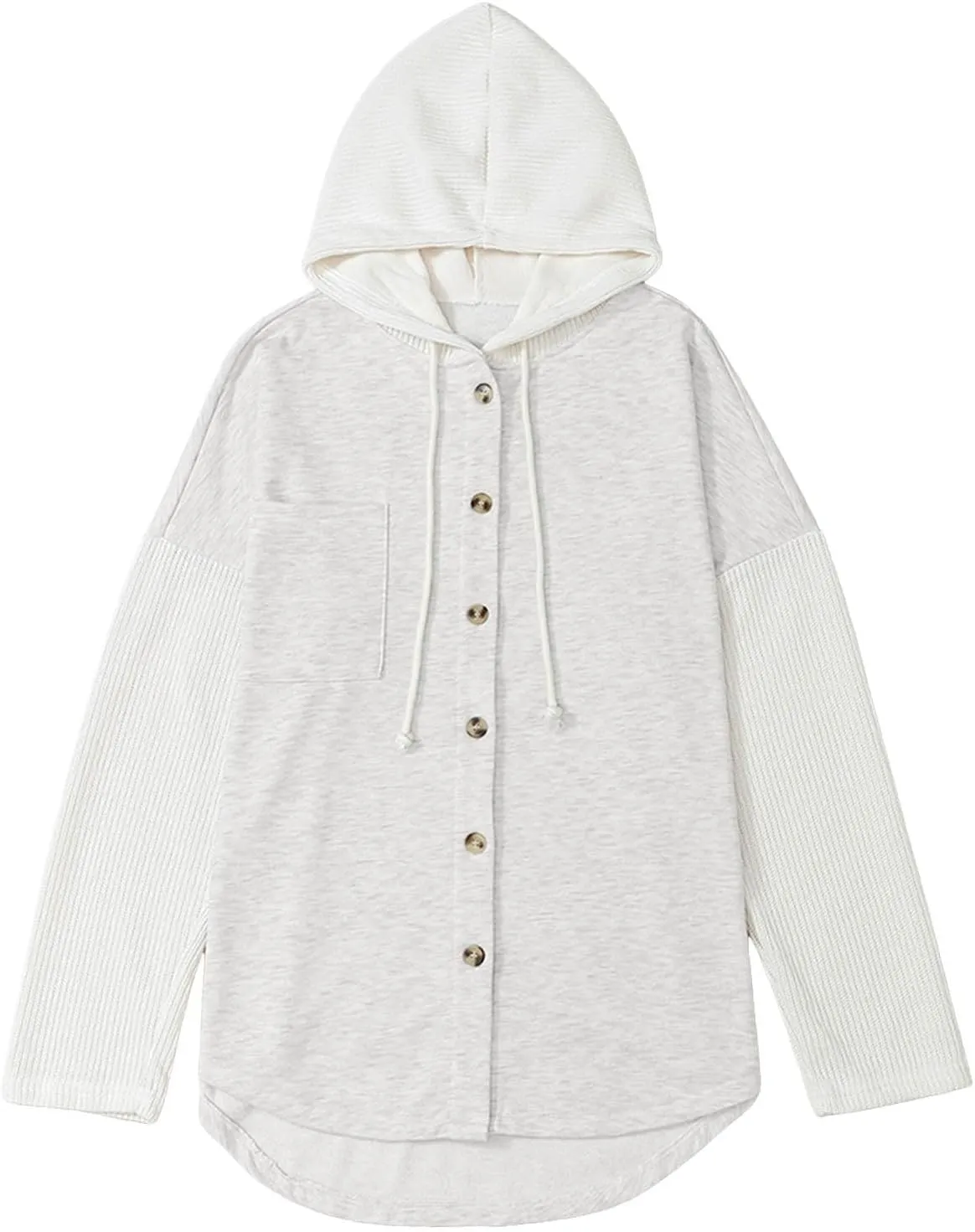 Hoodies for Women Oversized Sweatshirts Womens Loose Fit Casual Long Sleeve Button Hooded Sweatshirt Hoodie with Pockets