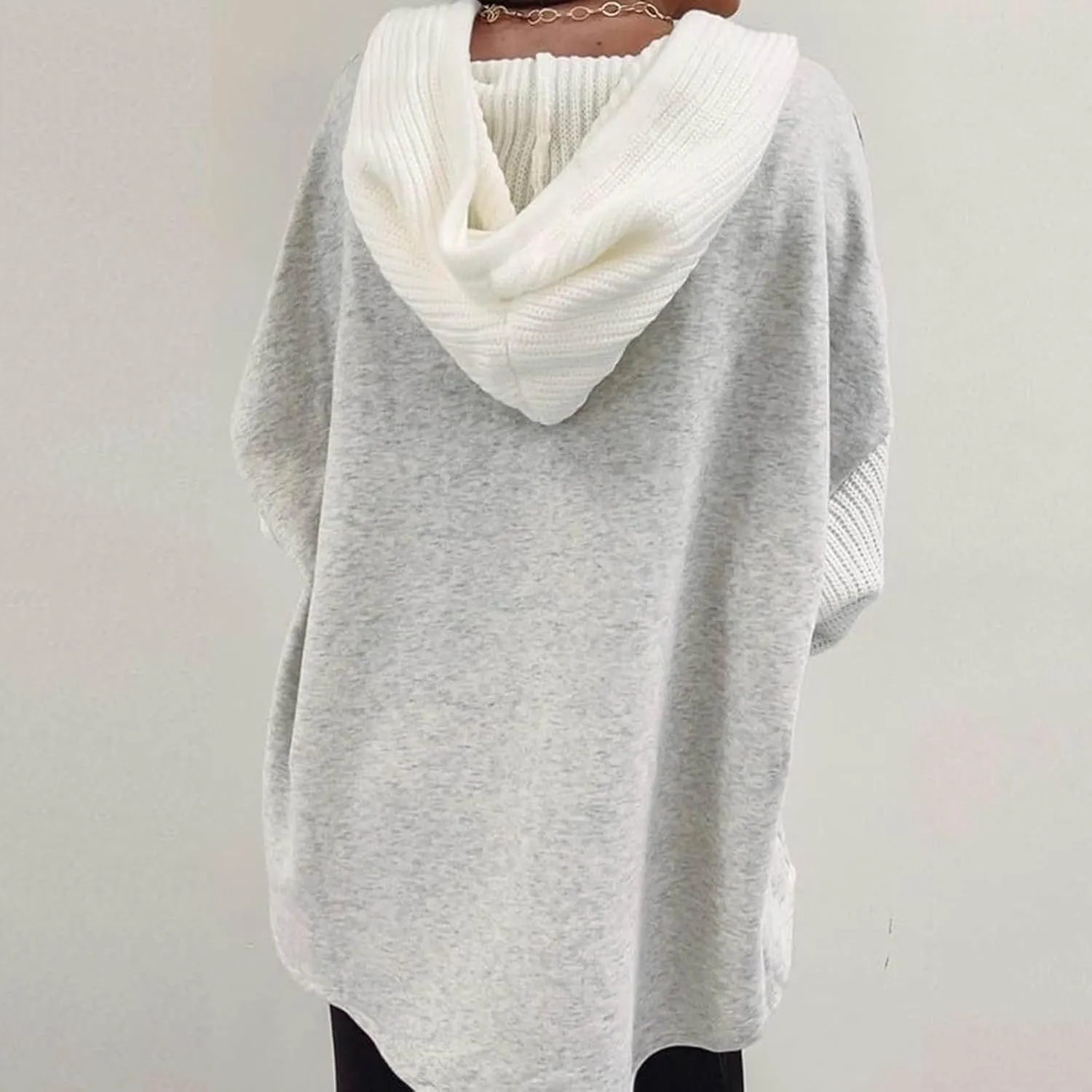 Hoodies for Women Oversized Sweatshirts Womens Loose Fit Casual Long Sleeve Button Hooded Sweatshirt Hoodie with Pockets
