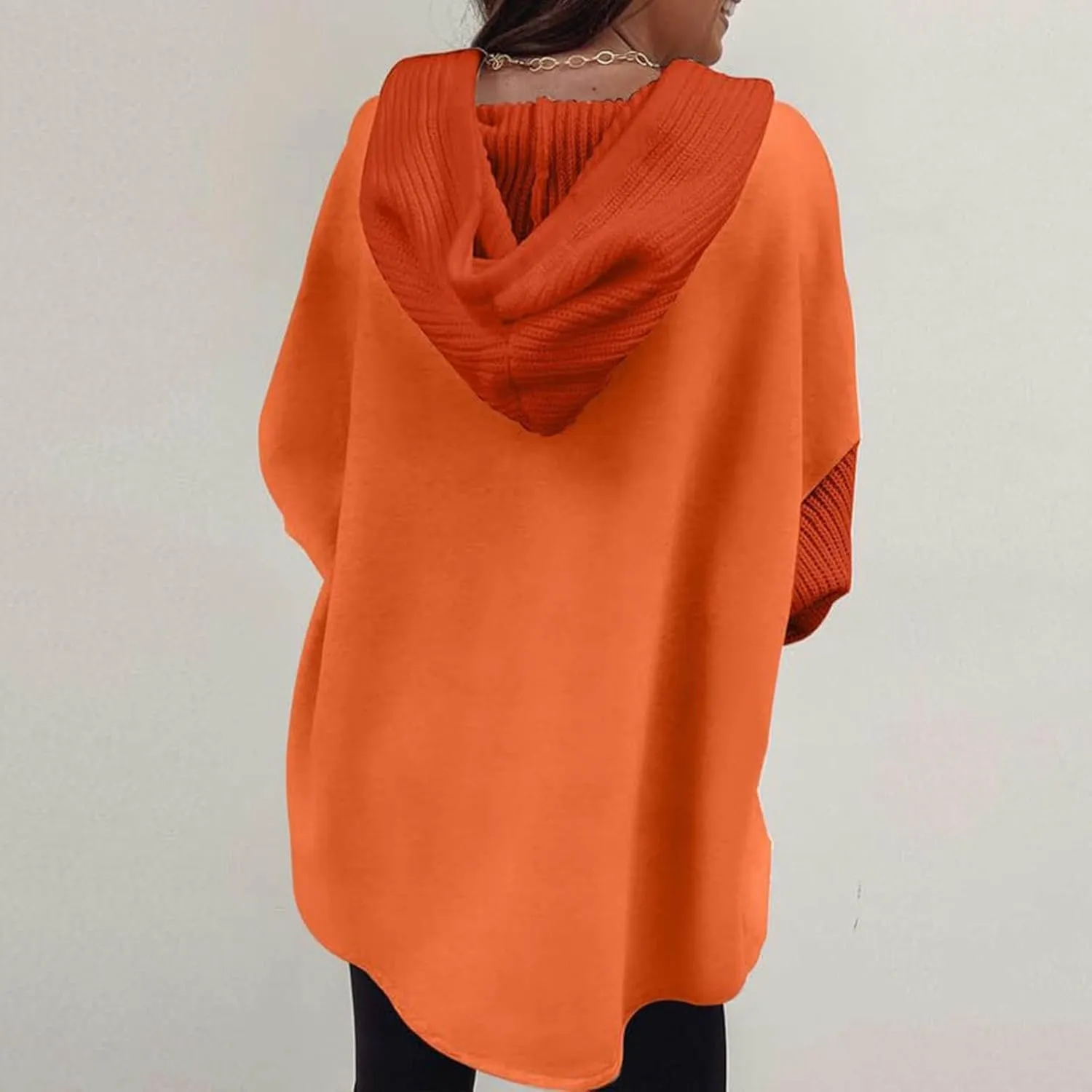 Hoodies for Women Oversized Sweatshirts Womens Loose Fit Casual Long Sleeve Button Hooded Sweatshirt Hoodie with Pockets