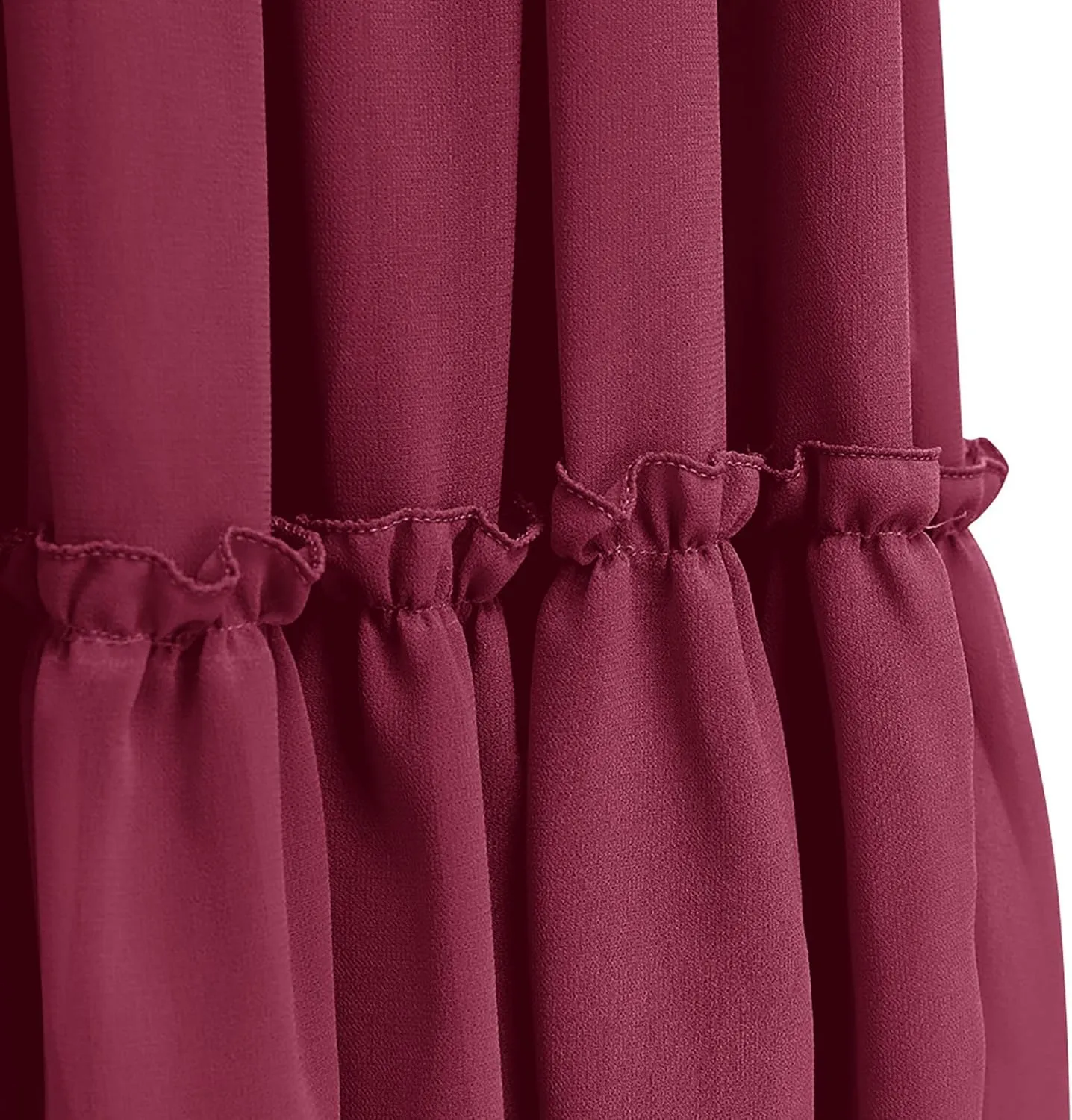 IWEMEK Chiffon Flower Girl Dresses Flutter Sleeves Long Dress Wedding Pageant Bridesmaid Ball Gown A Line Floor Length Dress