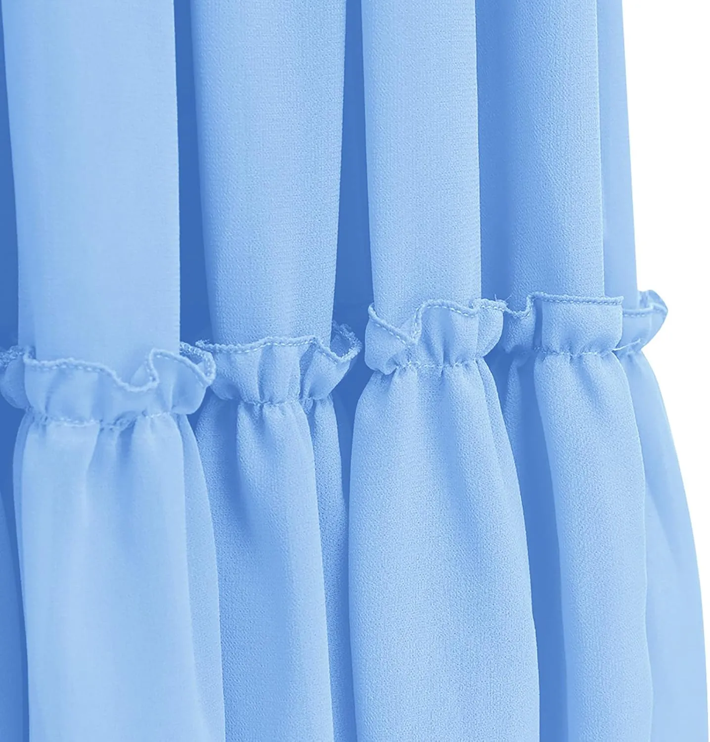 IWEMEK Chiffon Flower Girl Dresses Flutter Sleeves Long Dress Wedding Pageant Bridesmaid Ball Gown A Line Floor Length Dress